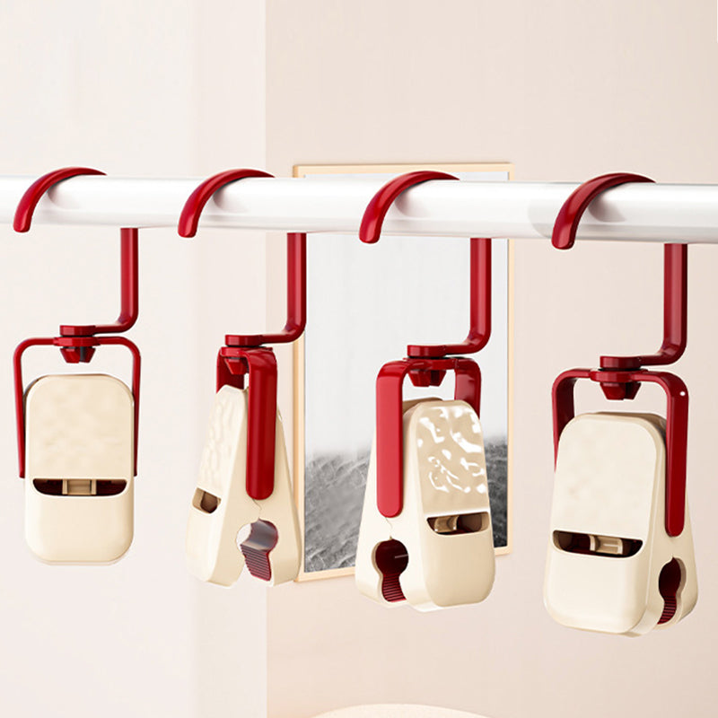 QIAWI™ Multi-Purpose Hanger Clips with Wide Jaw for Shirts Pants Towels, Pack Of 4