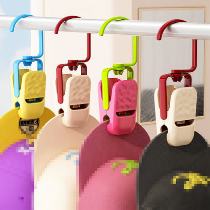 QIAWI™ Multi-Purpose Hanger Clips with Wide Jaw for Shirts Pants Towels, Pack Of 4