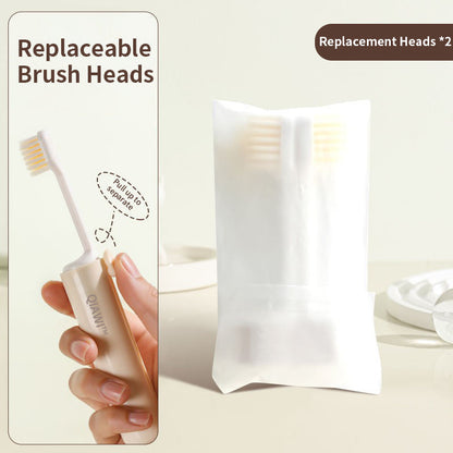 QIAWI™ Foldable Travel Toothbrush with Toothpaste Dispenser