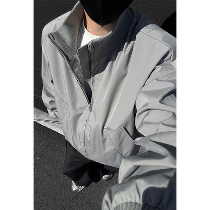 Bomber Jacket Men's Autumn Cleanfit Short Fit High Street Baseball Top