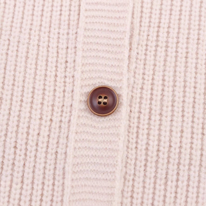 Loose and comfortable collar with floral embroidery and knitted jacket for women