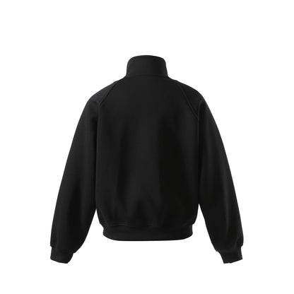 Pure Color Unique Three-Dimensional Deconstructed Loose Shoulder Wide Fit Stand Collar Jacket