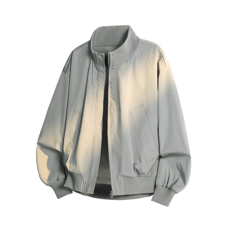 Bomber Jacket Men's Autumn Cleanfit Short Fit High Street Baseball Top