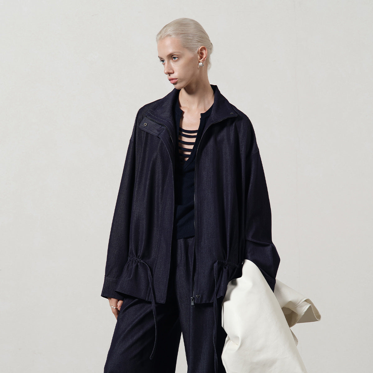 Casual Loose Drawstring Jacket for Women