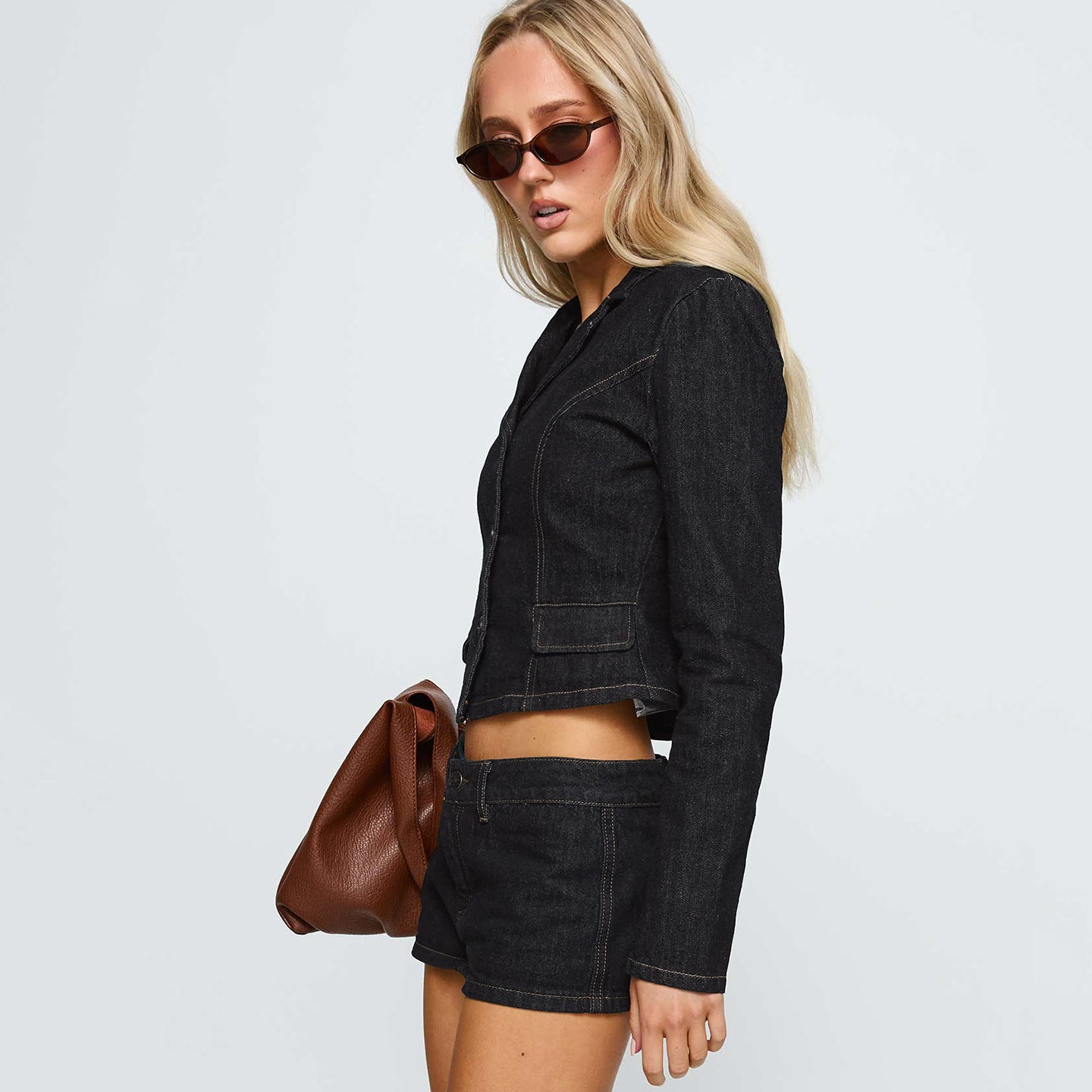 Notch Lapel Vintage Commuting Shirt Unique Design Fitted Short Length Spicy Girl Jacket Women's Clothing